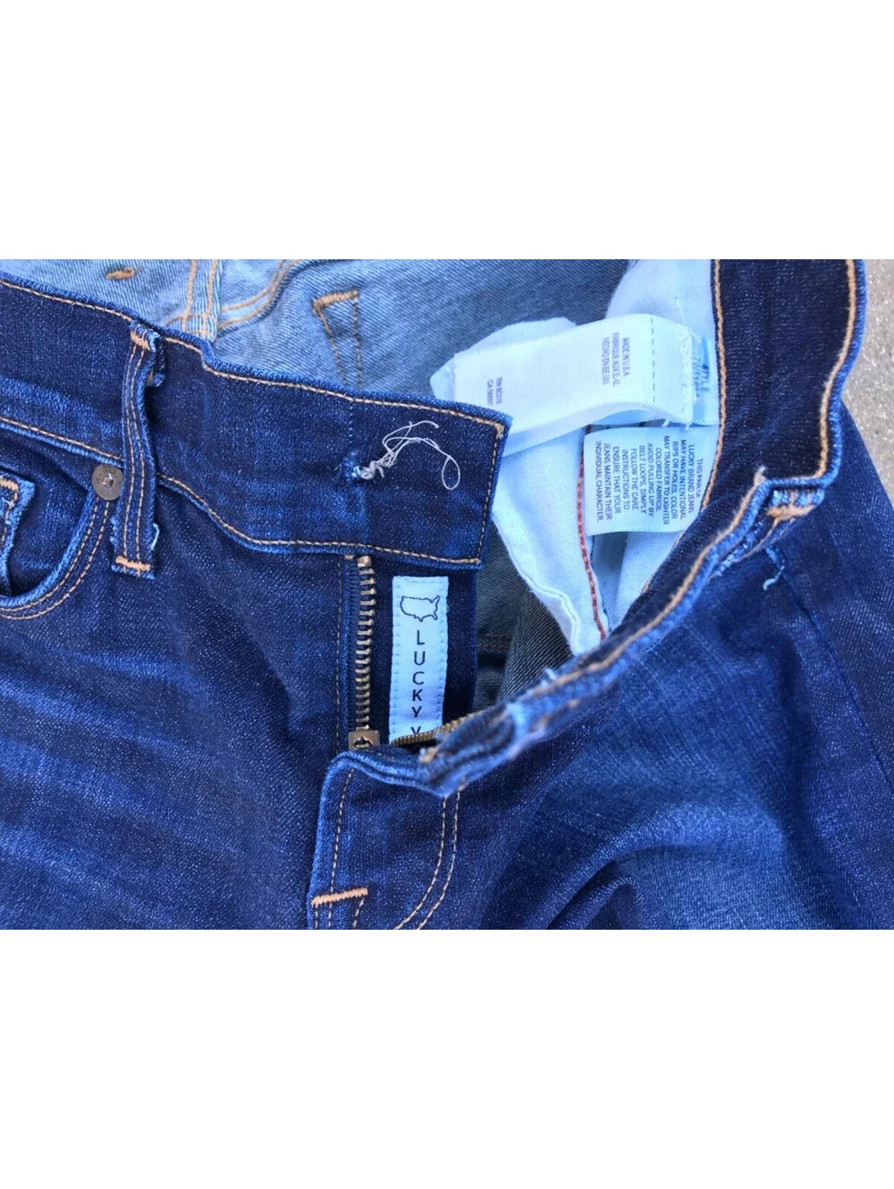 Lucky Brand White Oak Cone Denim Lolita Skinny Jeans 4/27 Made USA fit 28Wx32L